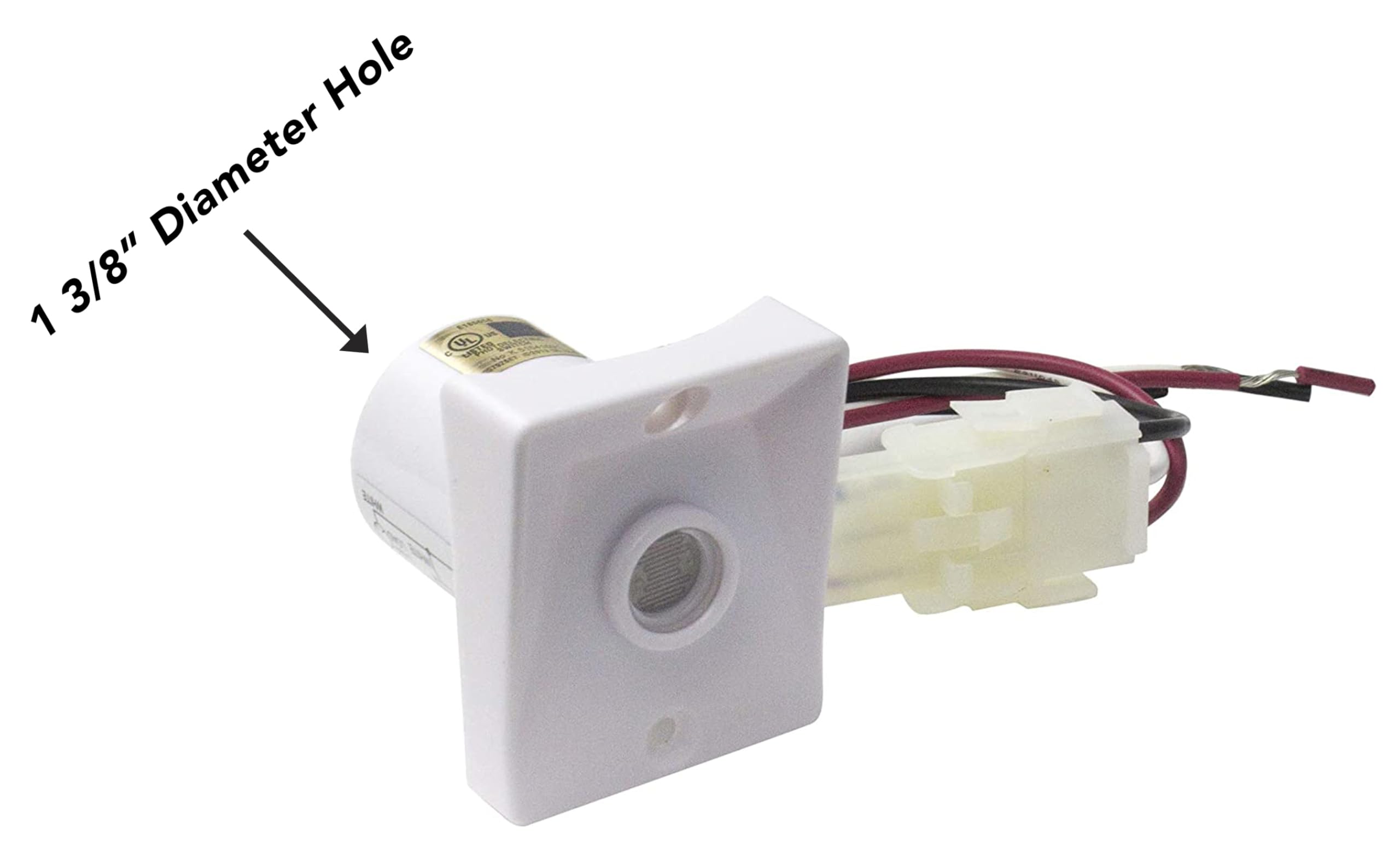 Solus SPC-320W White Dusk to Dawn Photocell Light Sensor Switch for Outdoor Lamp Posts, Hardwire, UL Listed, Pack of 1